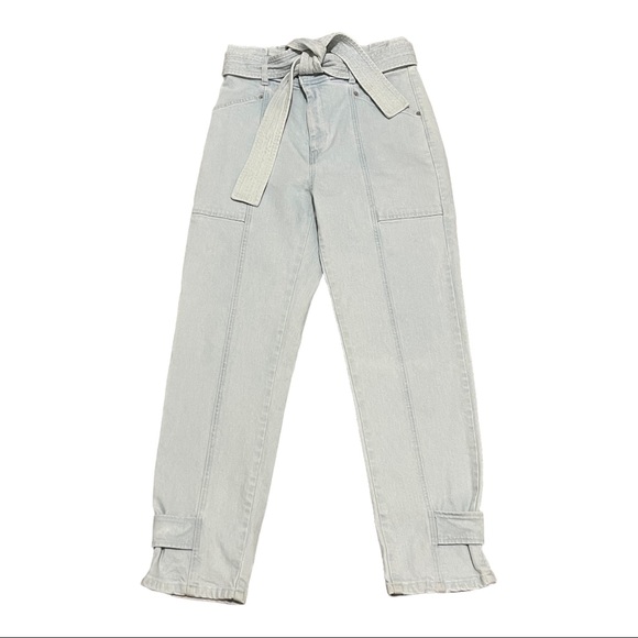 NWOT A.L.C. Pastel Blue Lake Paper Bag Pants Size 4 - Picture 2 of 5